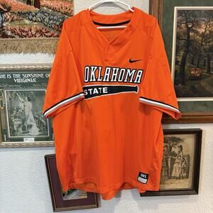 NWOT Nike Vapor Oklahoma State‎ Cowboys Orange Baseball Jersey Size 3XL